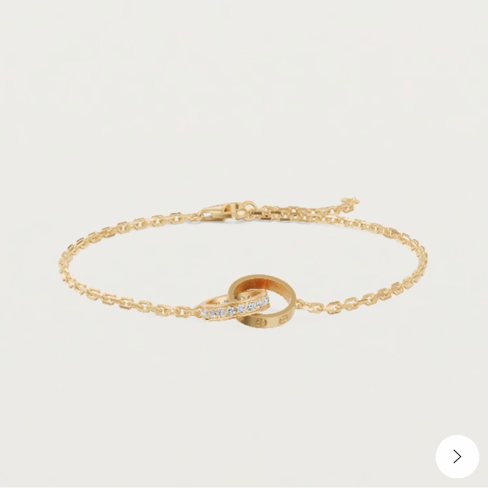 Cartier Gold Bracelet with Crystal Details